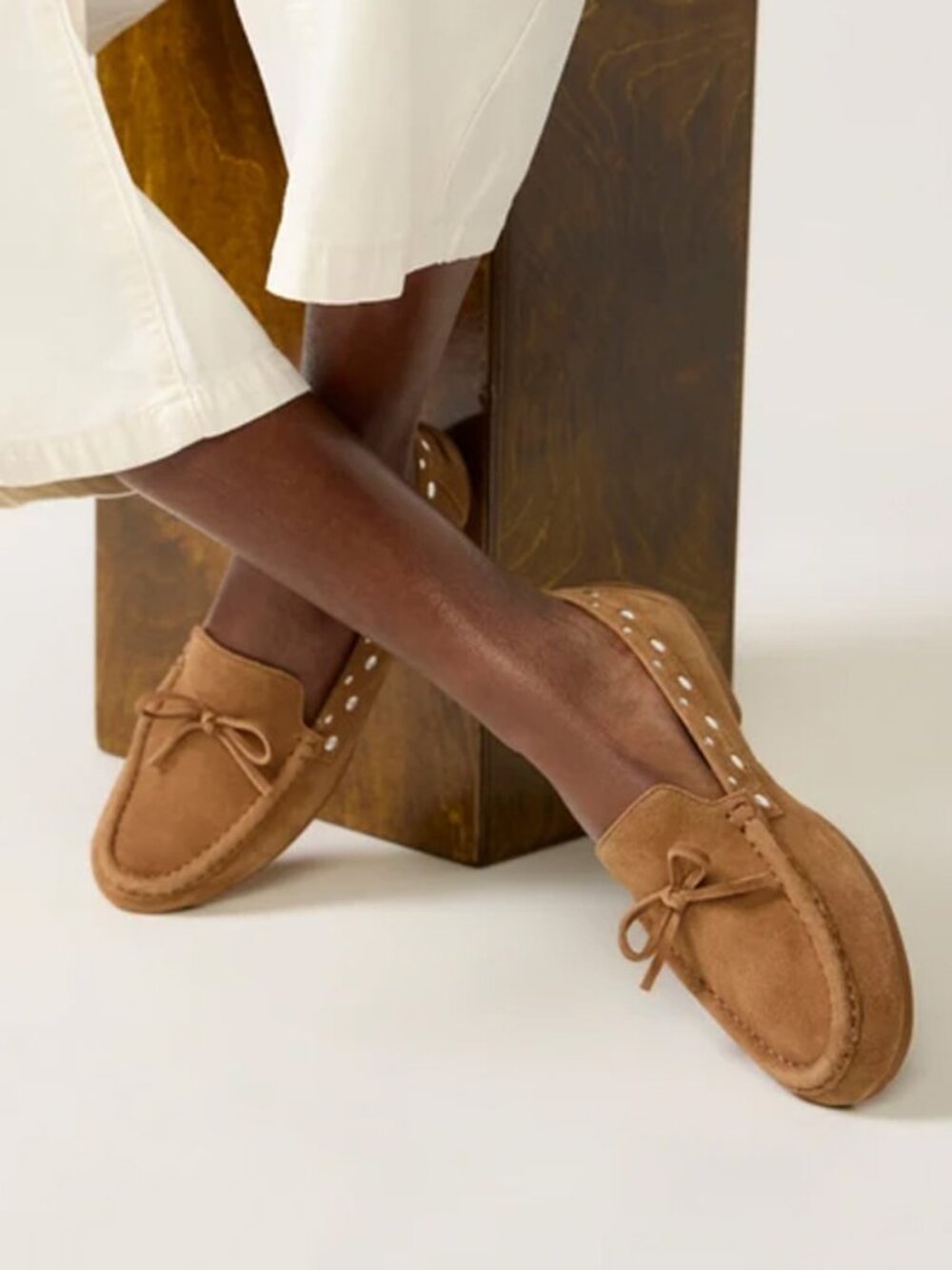NEW Splendid Felipe Studded Suede Loafer Shoes in Caramel Tan Size 7.5M $159